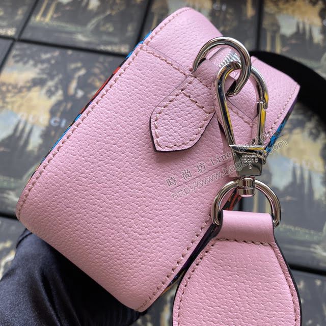 Gucci女包 古馳新款GG Marmont迷你鏈條包 Gucci小號斜挎包 574969黑拼全皮  gdj1121